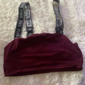 Burgundy bando top